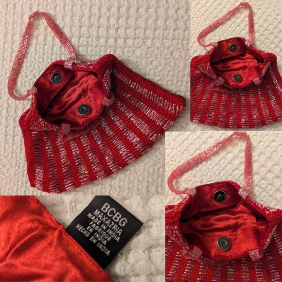 Vintage BCBG MaxAzria Beaded Red Mini Bag - Picture 10 of 12